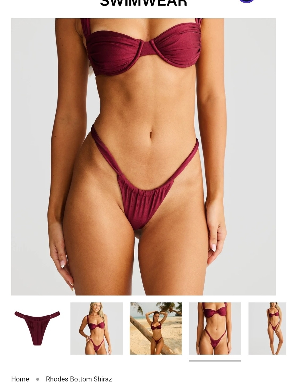 Shiraz Ruched Bikini Bottoms - Vacay Swimwear